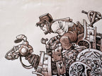 Herr Hotteterre auf seinem mechanischen Känguru (2016) — Originalzeichnung