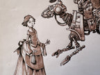 Herr Hotteterre auf seinem mechanischen Känguru (2016) — Originalzeichnung
