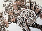 Herr Hotteterre auf seinem mechanischen Känguru (2016) — Originalzeichnung