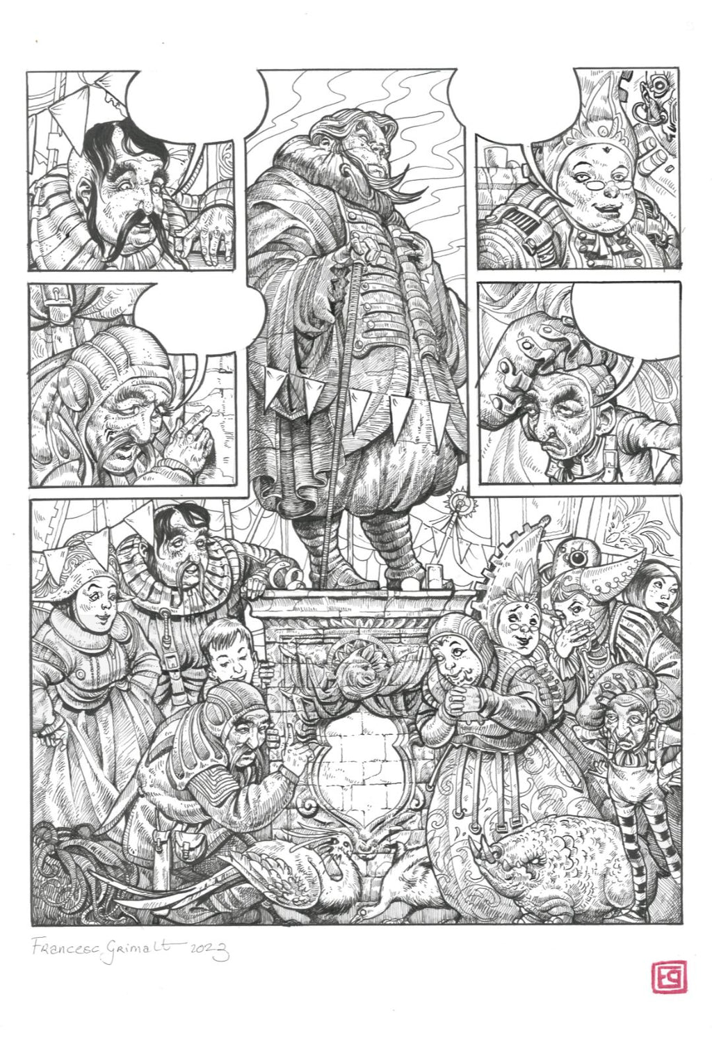 El Caballero del Ocaso II — dibujo original