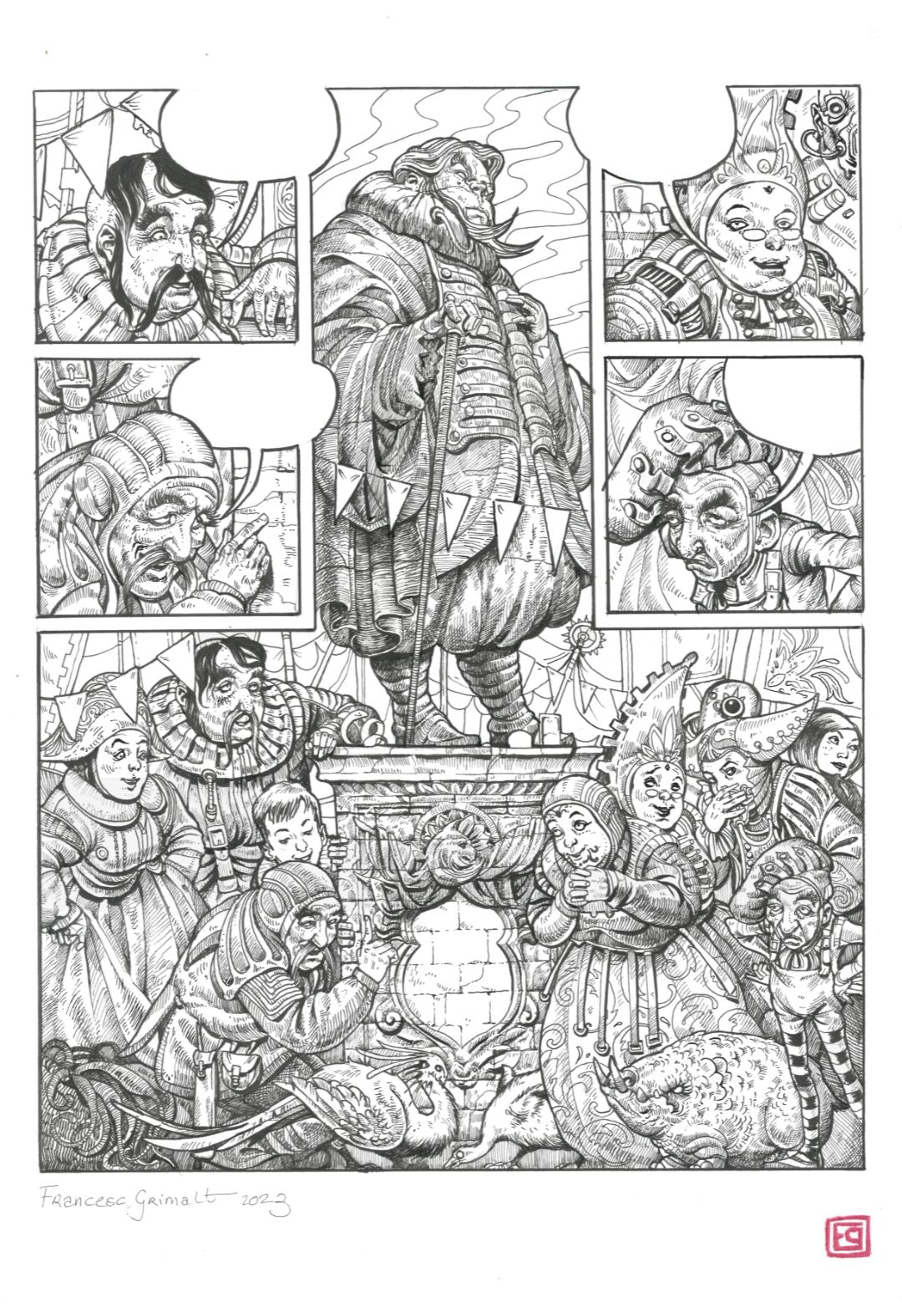 El Caballero del Ocaso II — dibujo original