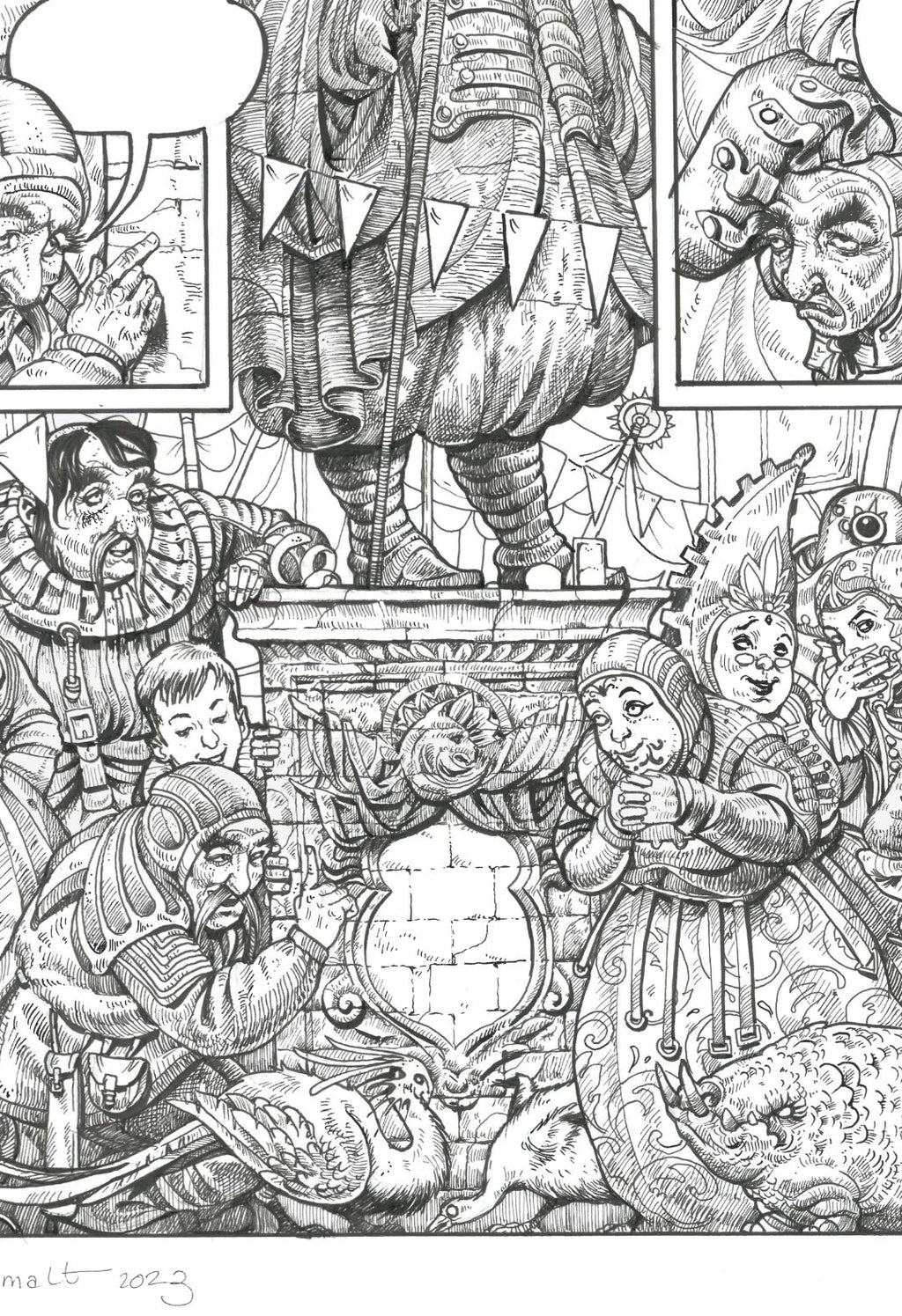 El Caballero del Ocaso II — dibujo original