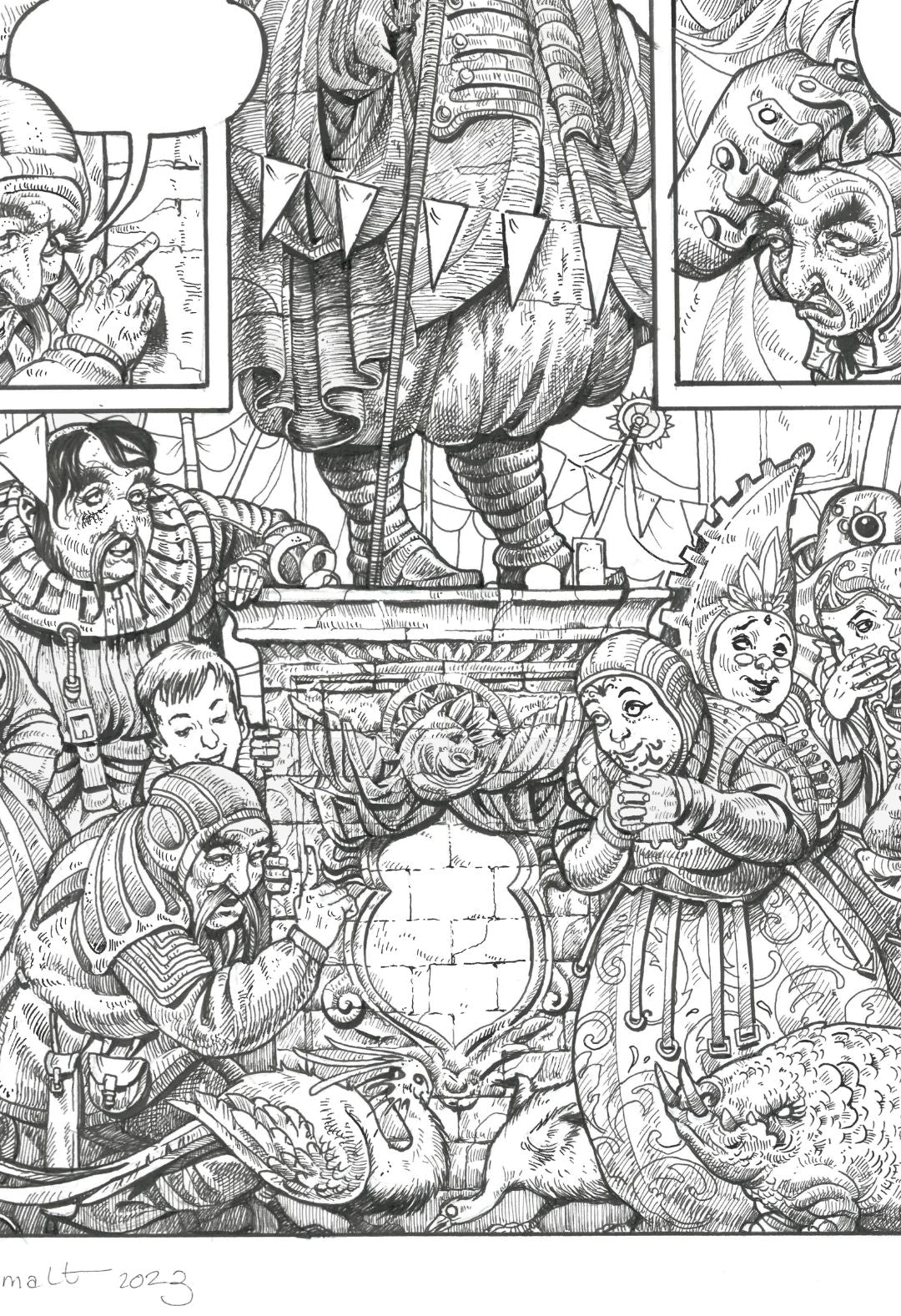 El Caballero del Ocaso II — dibujo original