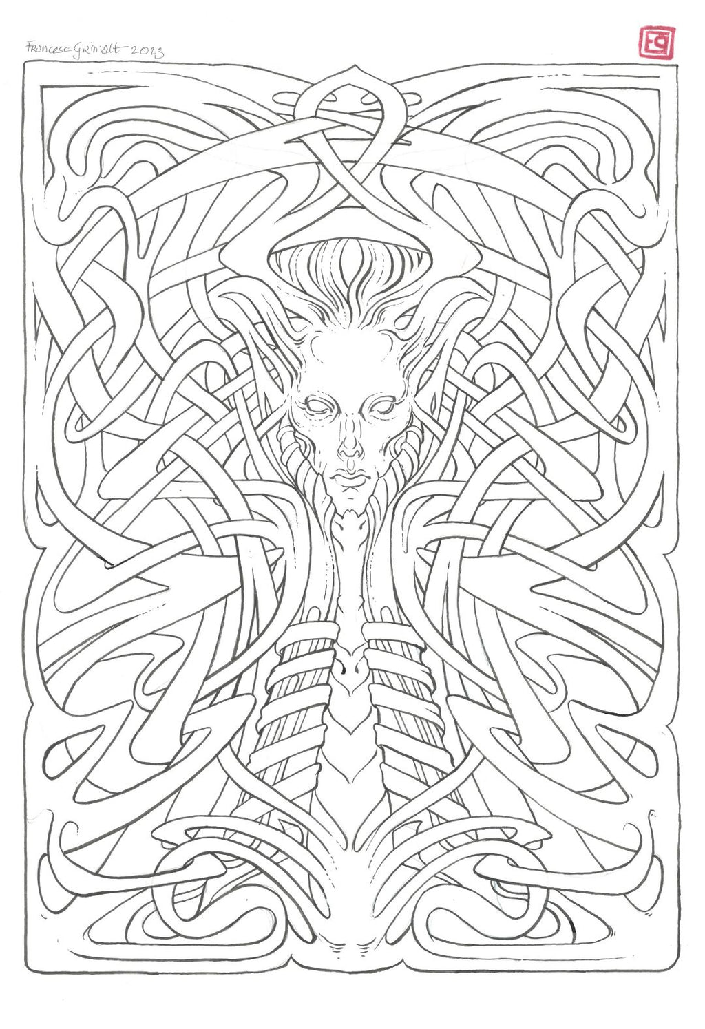 El Caballero del Ocaso I — dibujo original