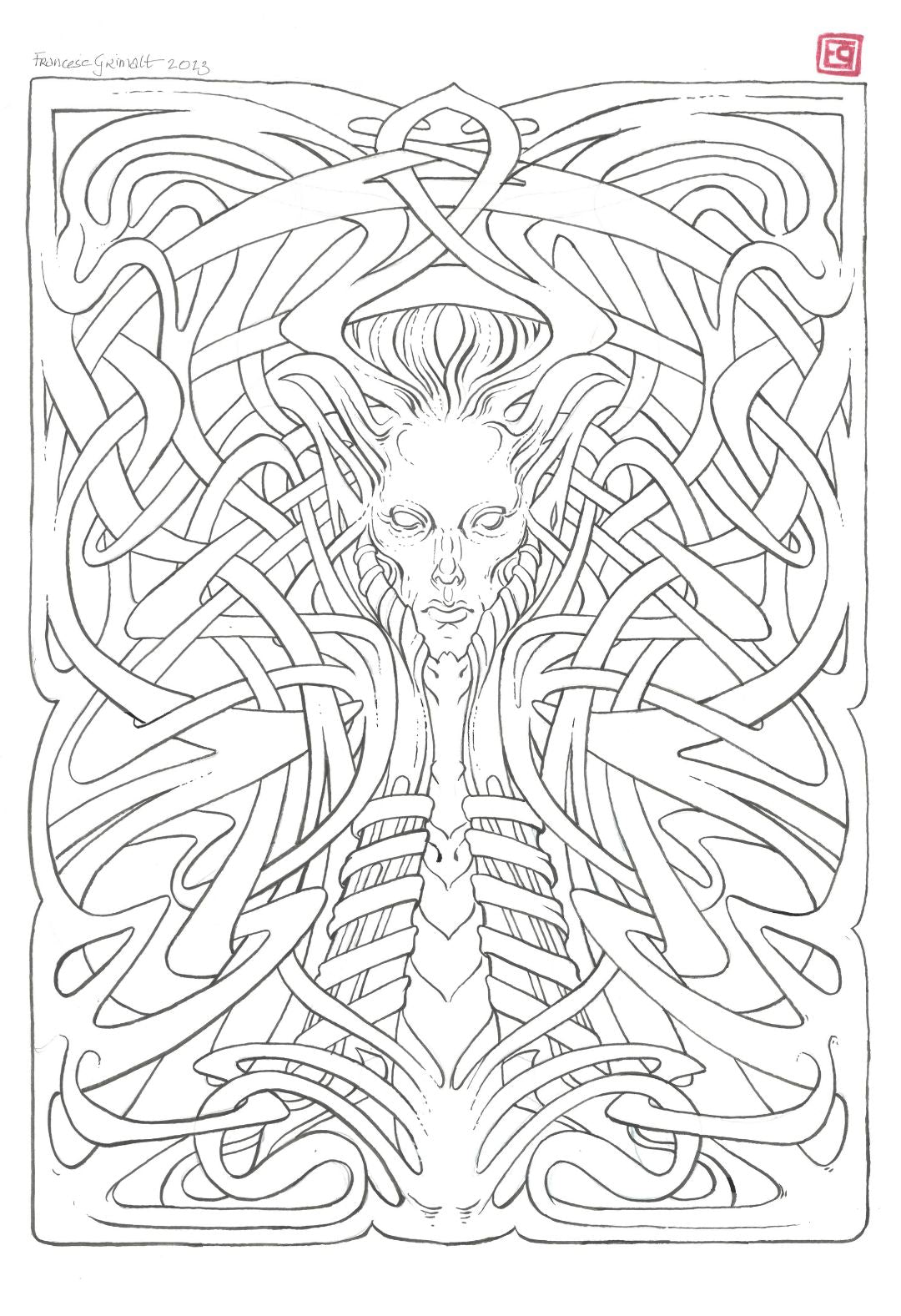 El Caballero del Ocaso I — dibujo original