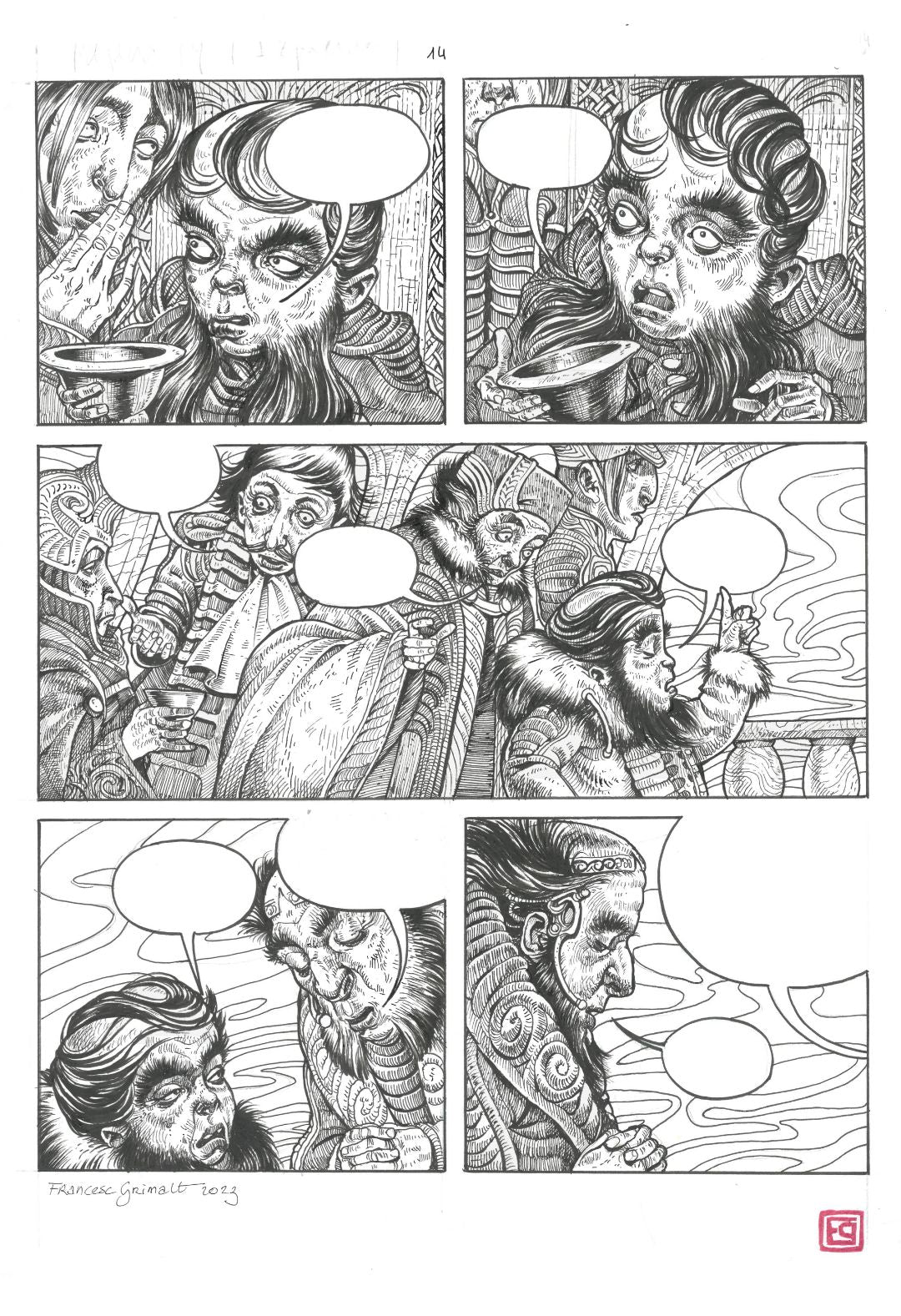 El Caballero del Ocaso V — dibujo original