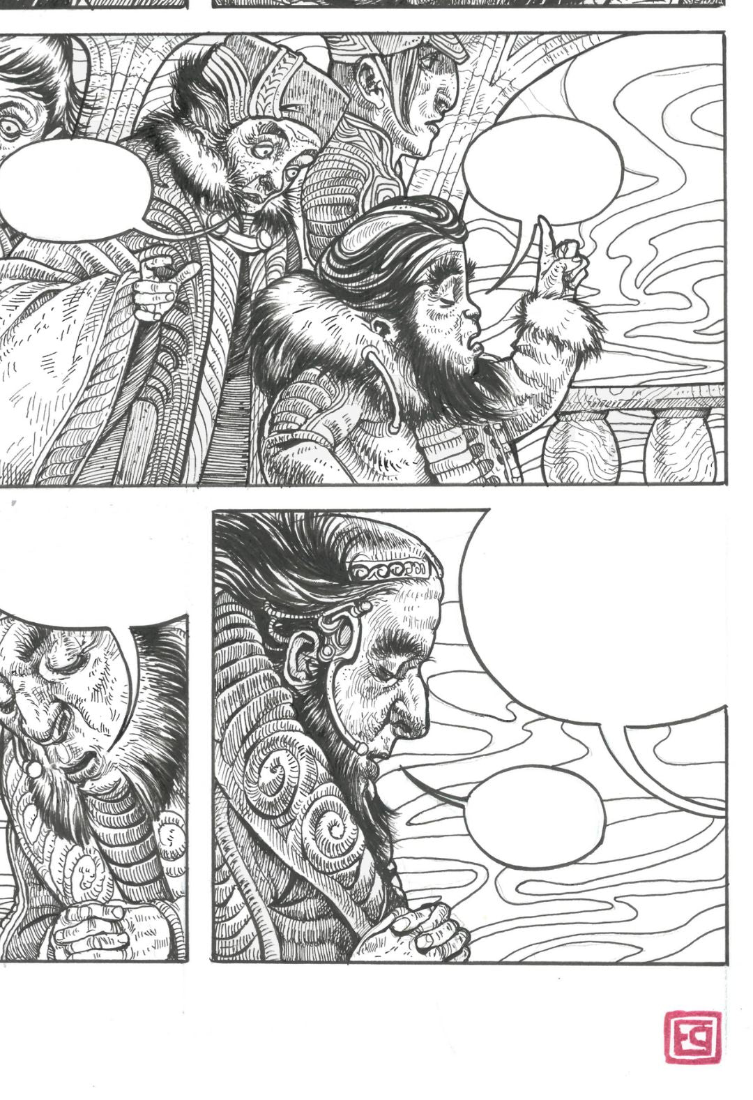 El Caballero del Ocaso V — dibujo original