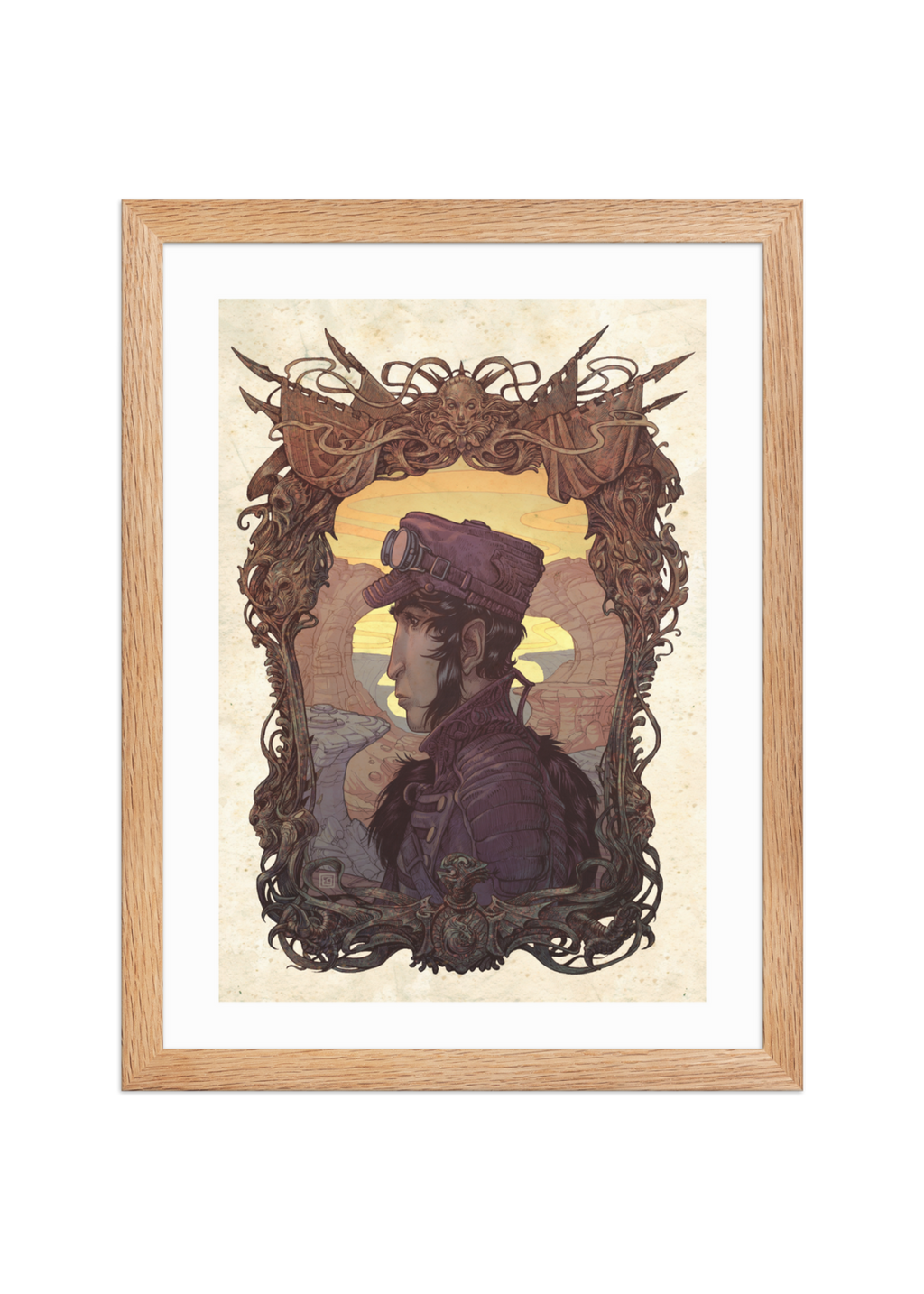 El Caballero del Ocaso — Póster Enmarcado