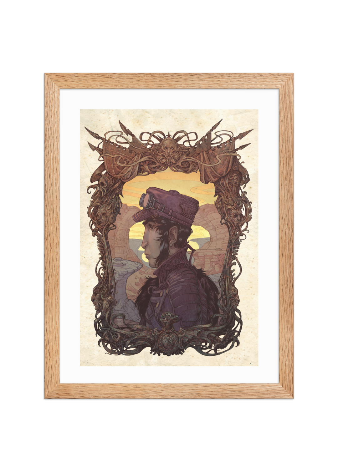 El Caballero del Ocaso — Póster Enmarcado