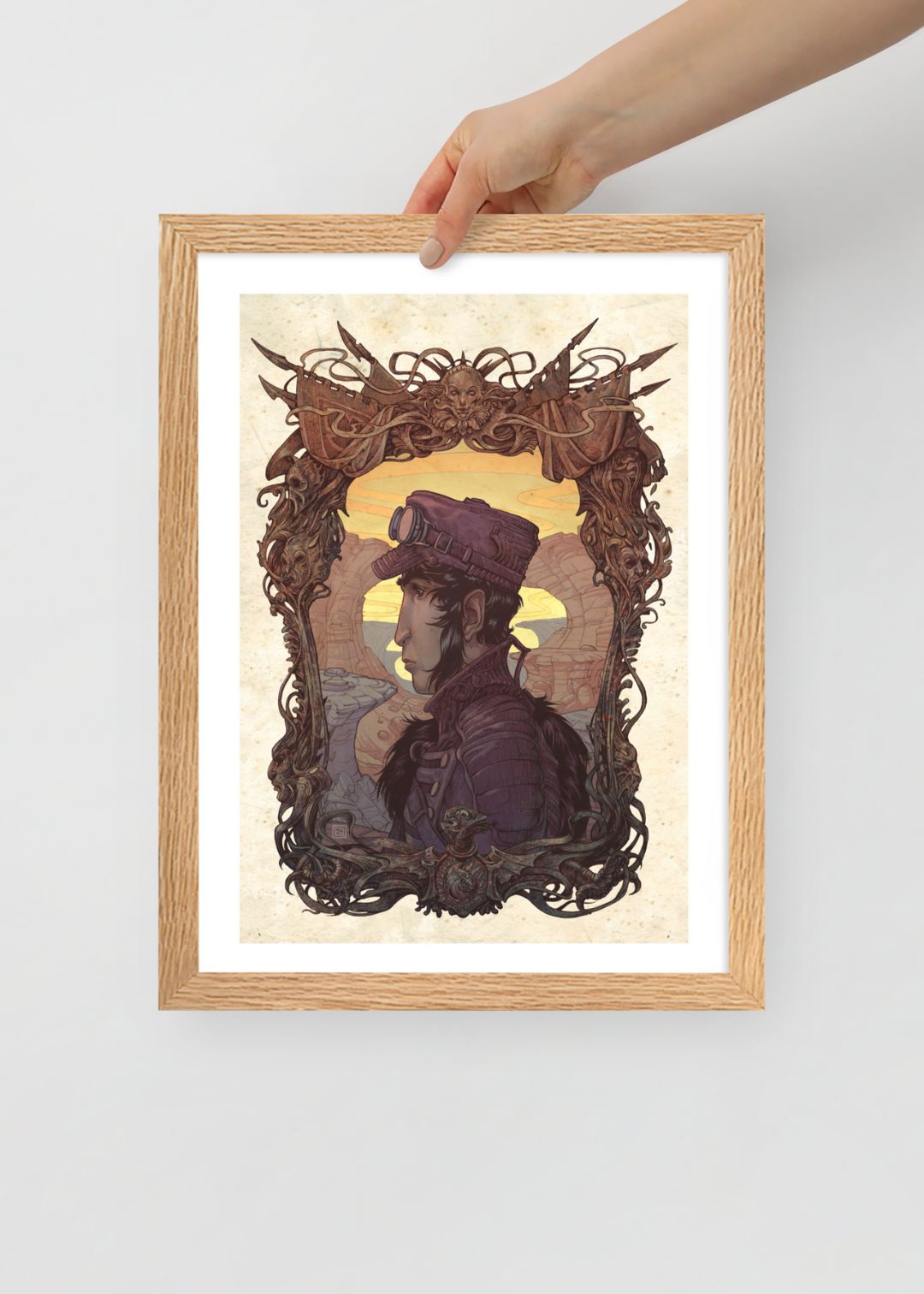 El Caballero del Ocaso — Póster Enmarcado