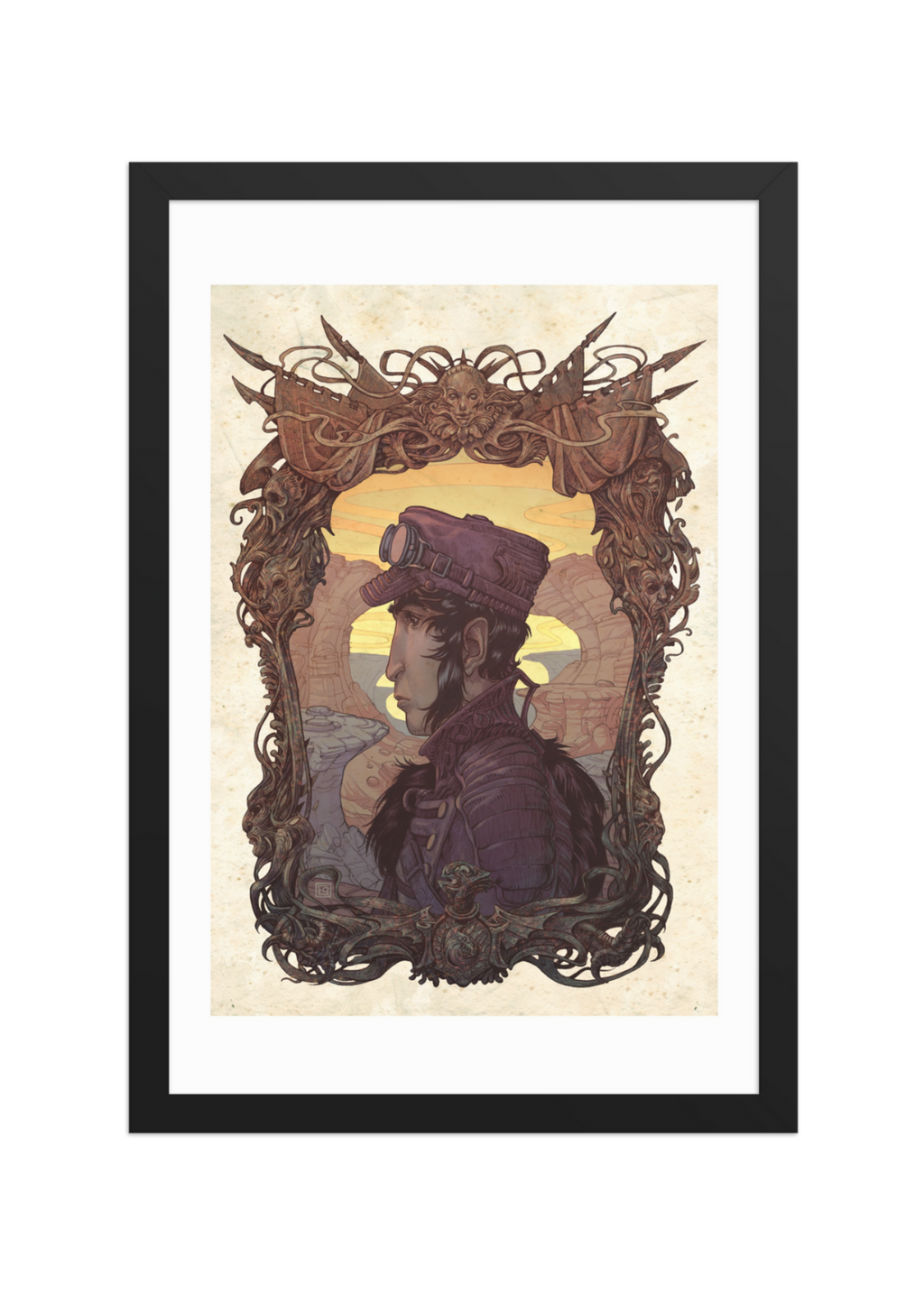 El Caballero del Ocaso II — Póster Enmarcado