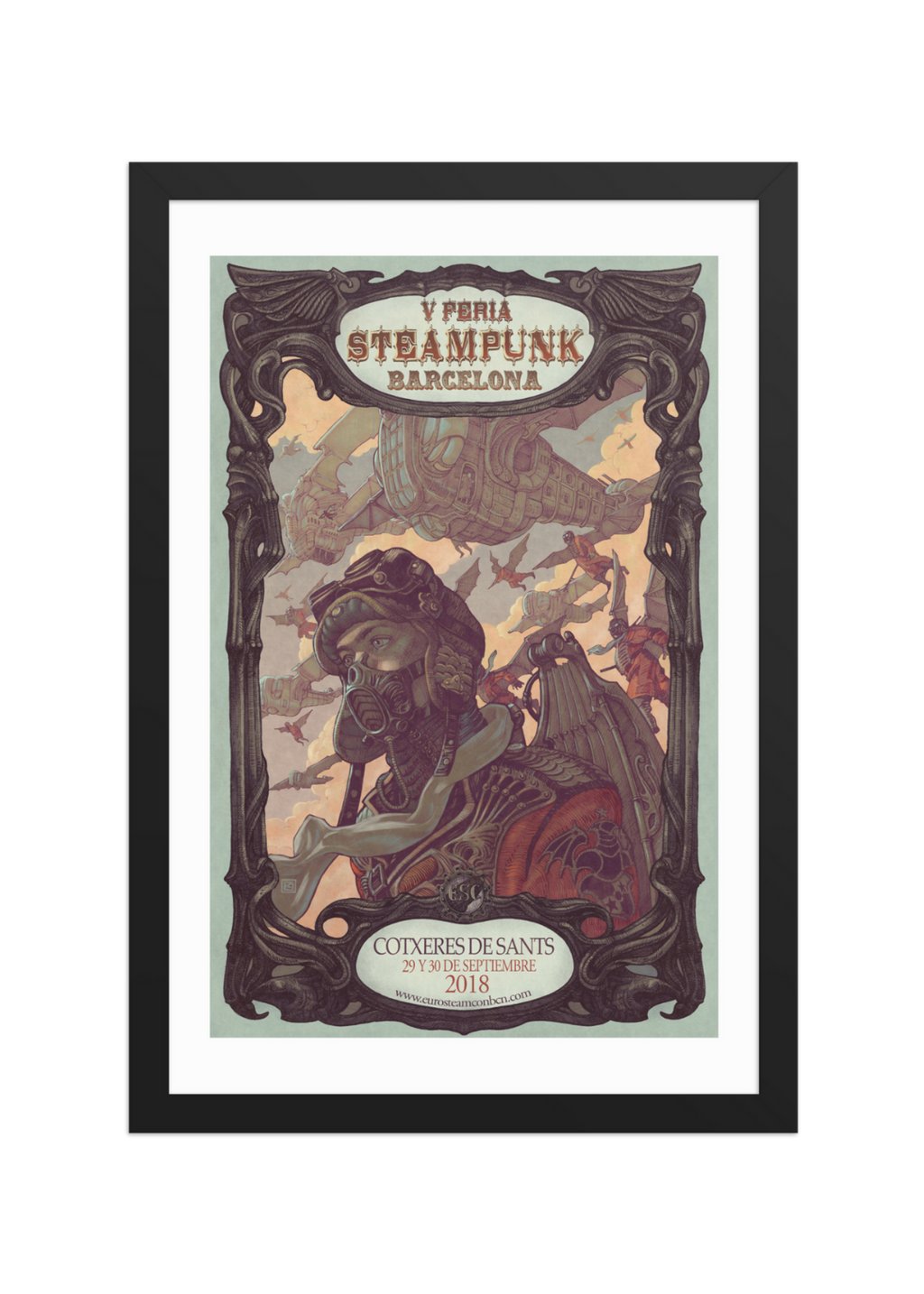 EUROSTEAMCON 2018 — Póster Enmarcado