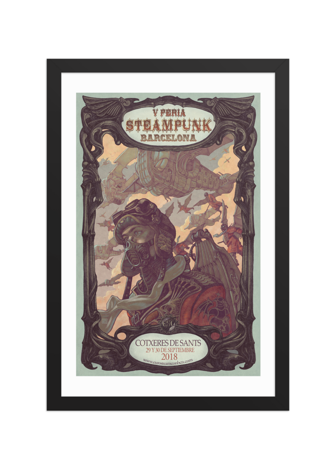 EUROSTEAMCON 2018 — Póster Enmarcado