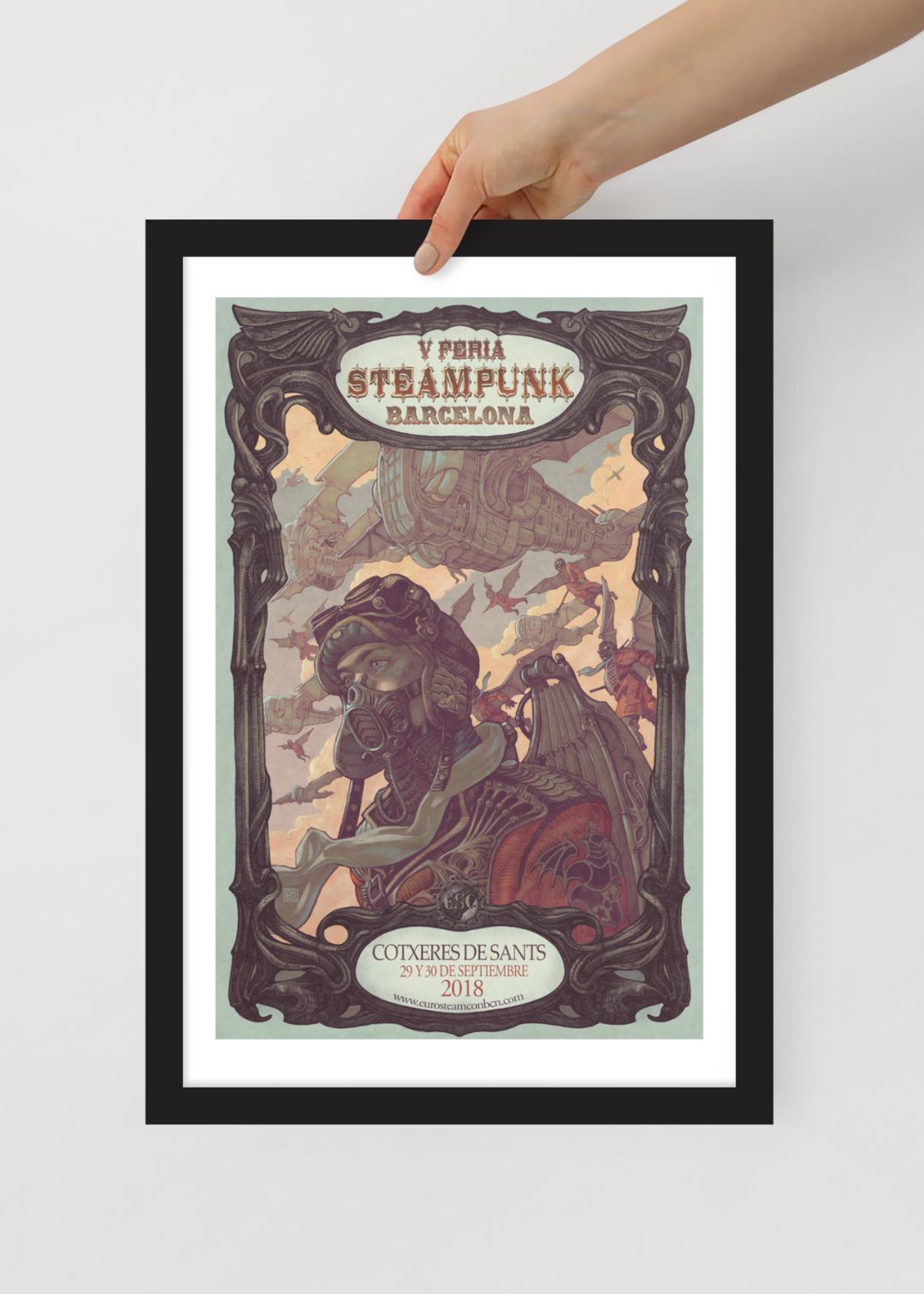 EUROSTEAMCON 2018 — Póster Enmarcado
