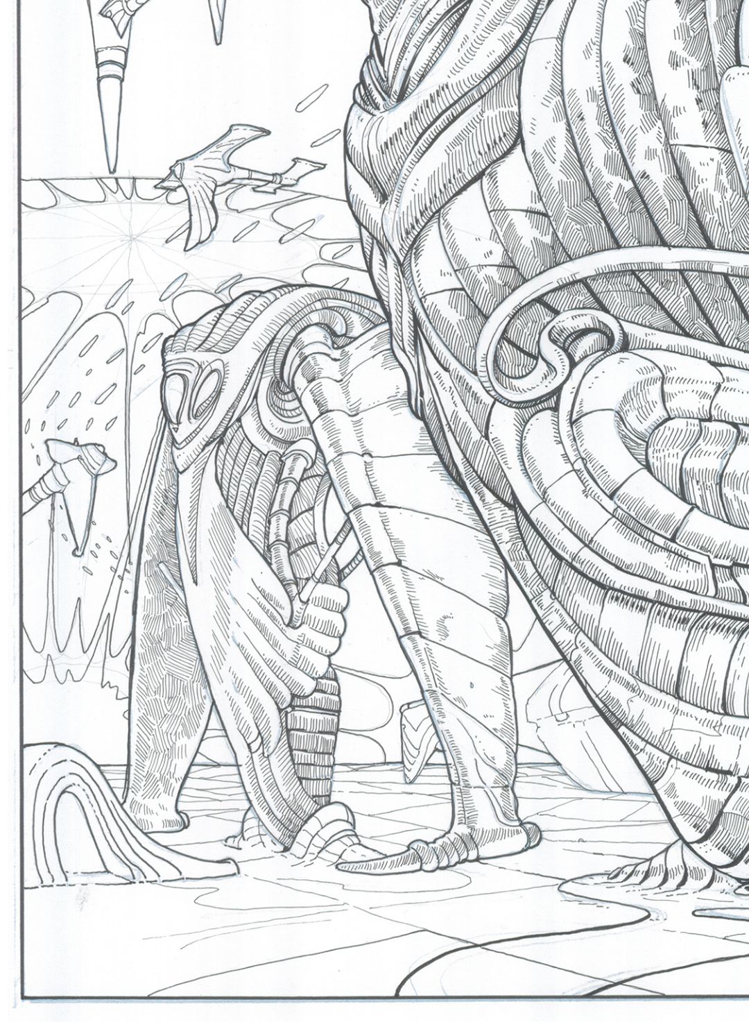 Fantasmas de Zalsunda, pages LXXIV-LXXV — original drawings