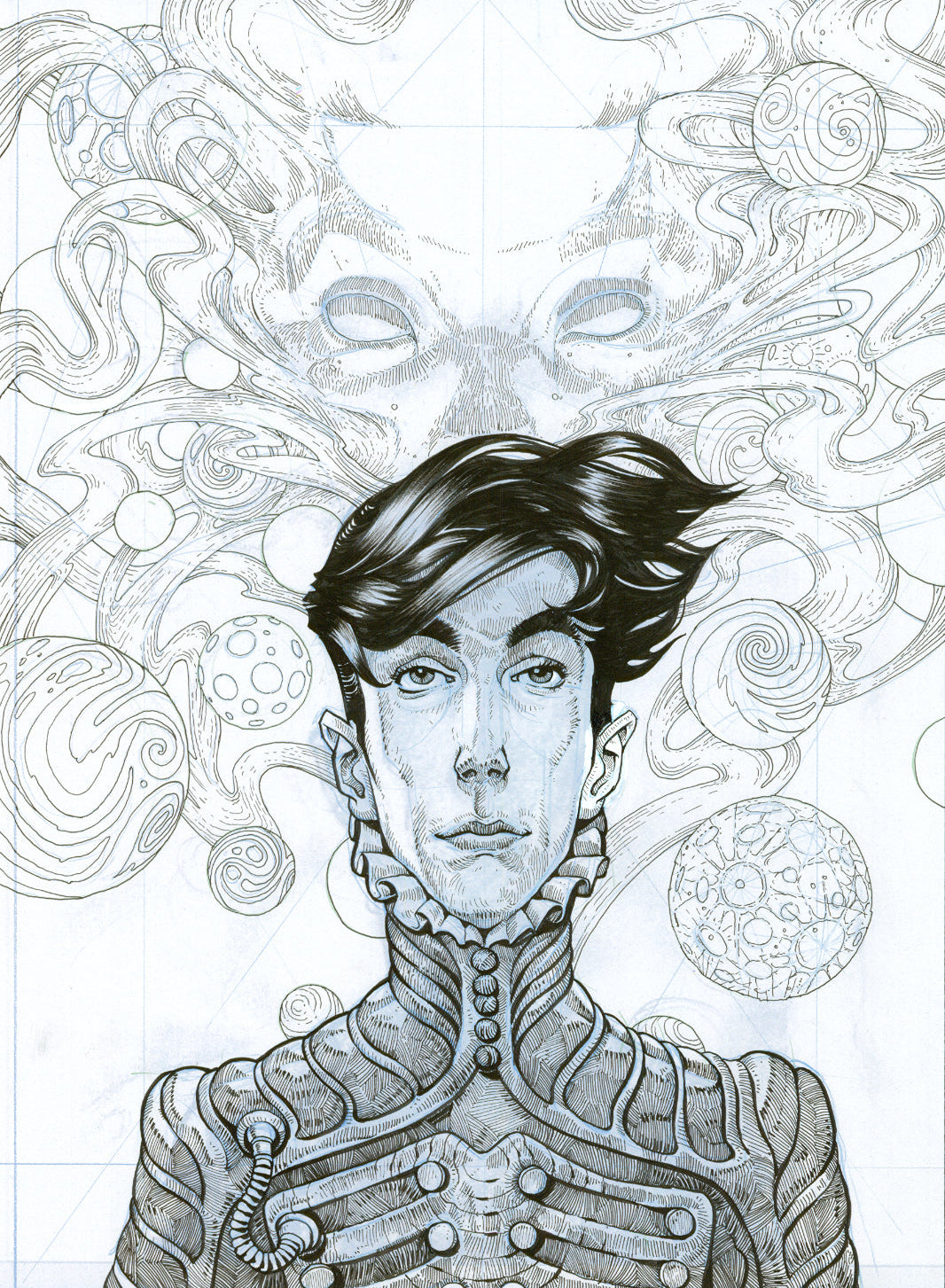 Fantasmas de Zalsunda, cover — original drawing