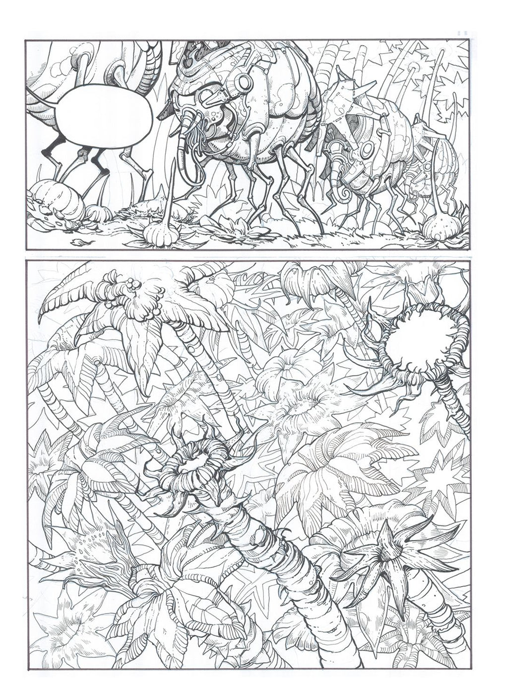 Fantasmas de Zalsunda, páginas XLIV-XLV — dibujos originales