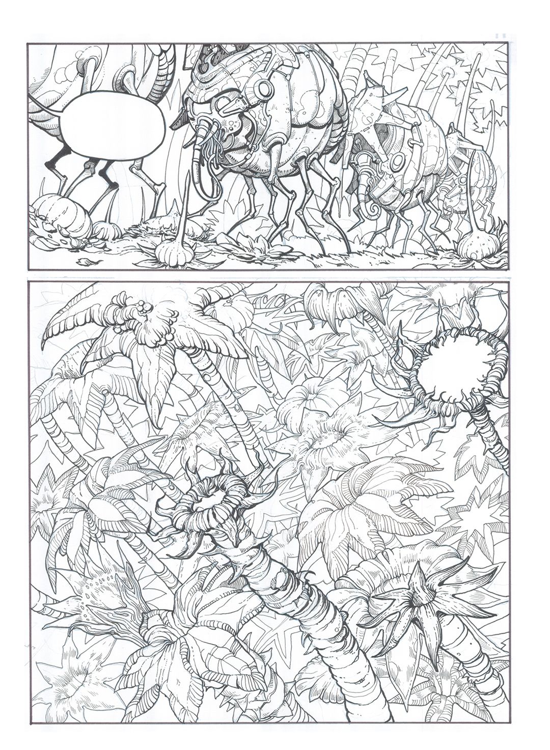 Fantasmas de Zalsunda, pages XLIV-XLV — original drawings