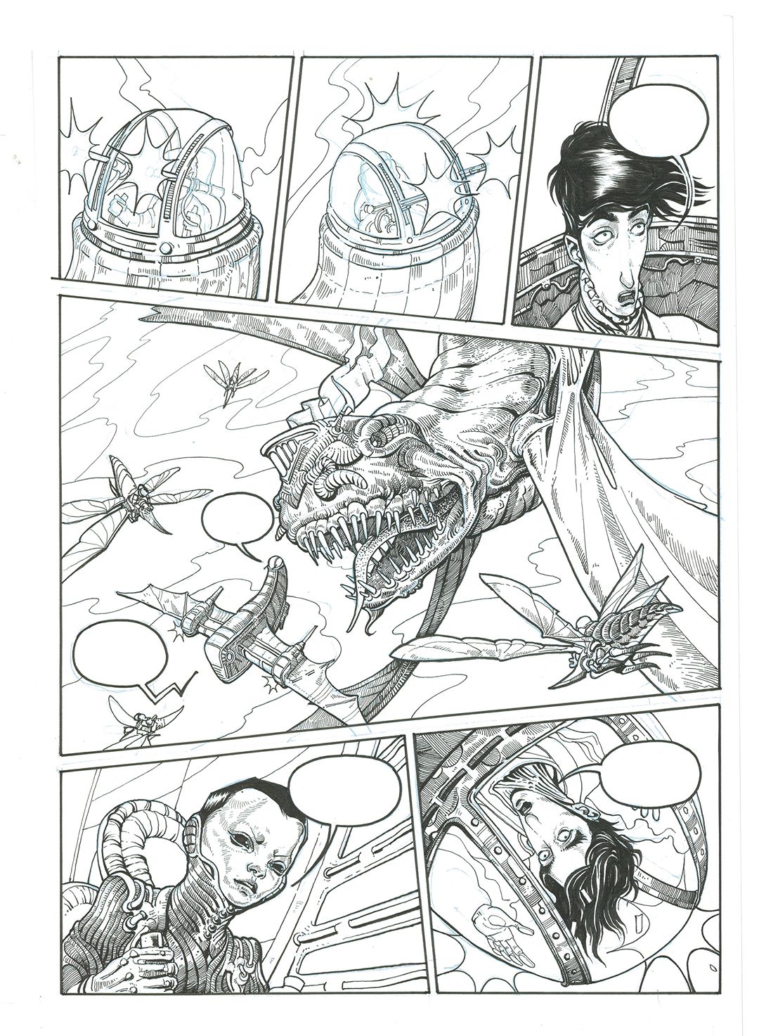 Fantasmas de Zalsunda, pages XLVIII-XLIX — original drawings
