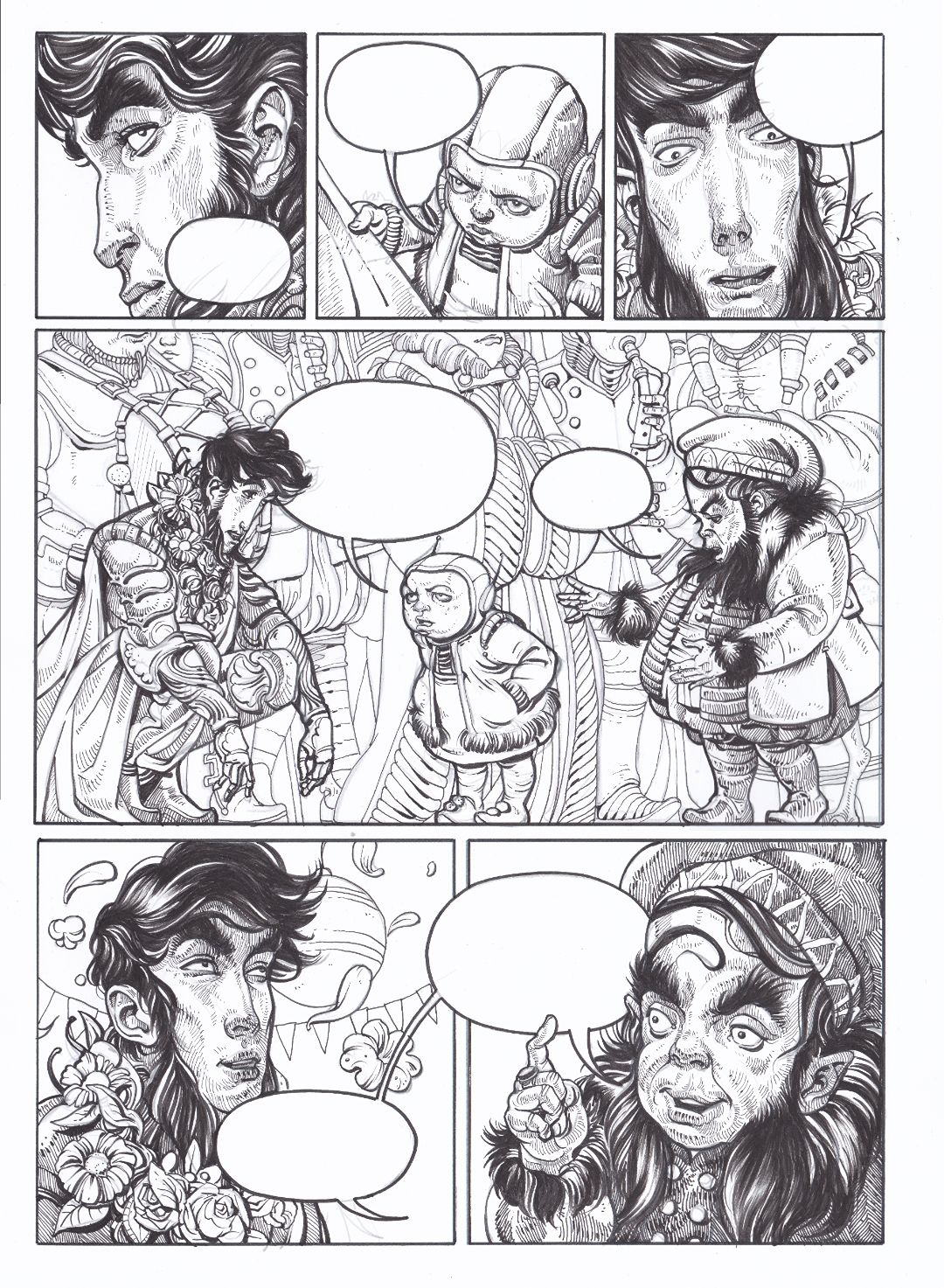 Fantasmas de Zalsunda, page VIII — original drawing