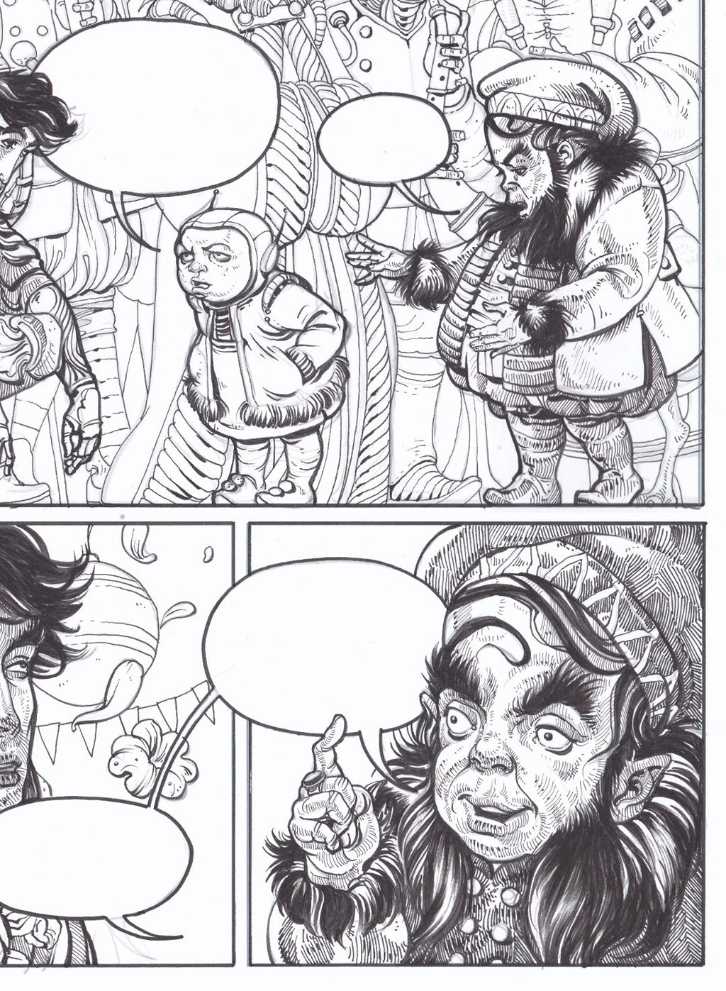 Fantasmas de Zalsunda, page VIII — original drawing