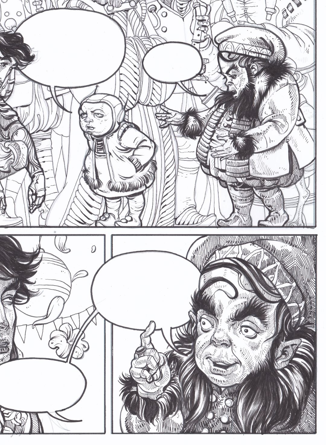 Fantasmas de Zalsunda, page VIII — original drawing