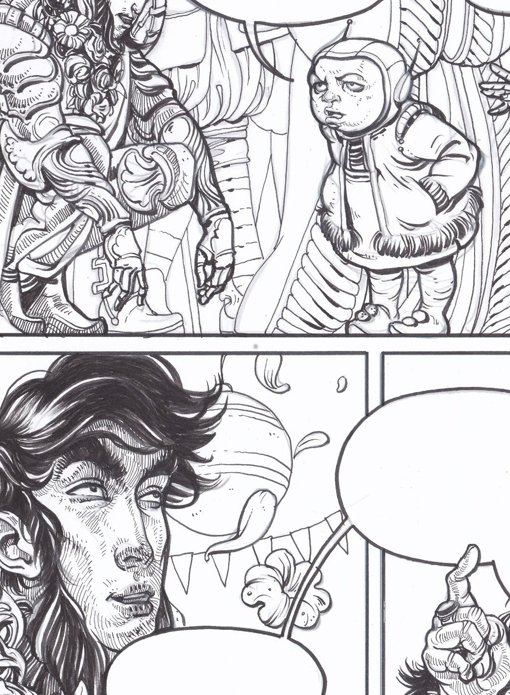 Fantasmas de Zalsunda, page VIII — original drawing