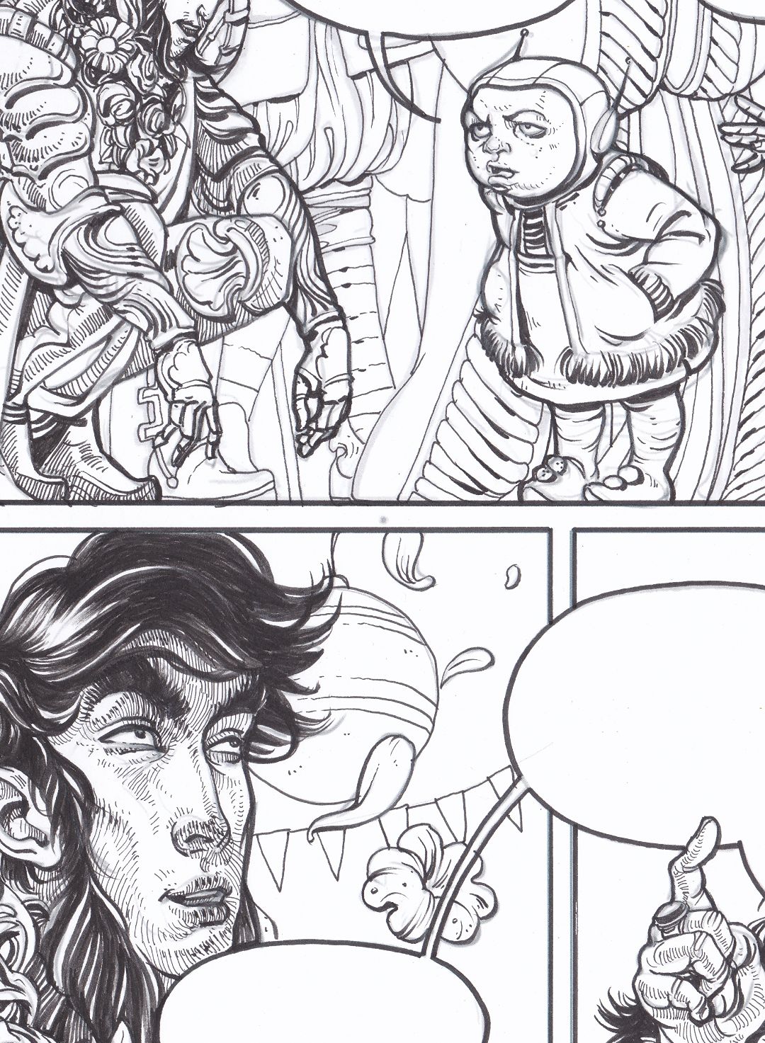 Fantasmas de Zalsunda, page VIII — original drawing