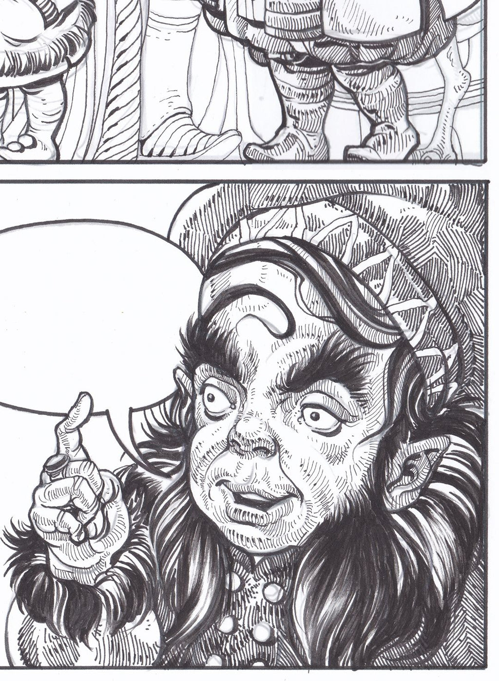 Fantasmas de Zalsunda, page VIII — original drawing