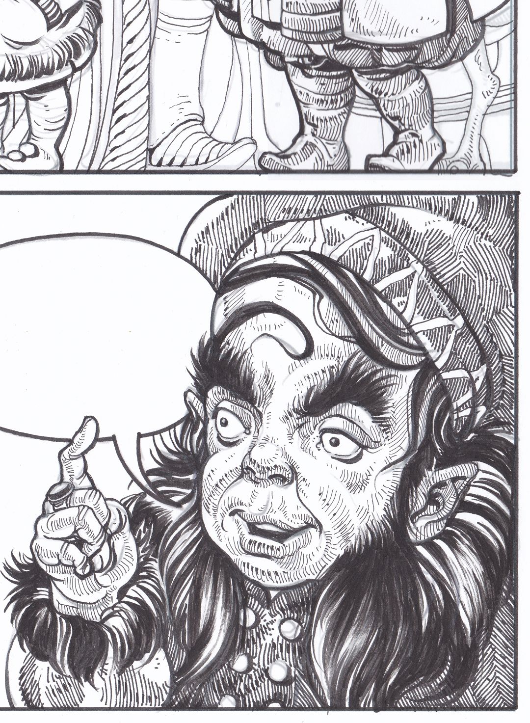 Fantasmas de Zalsunda, page VIII — original drawing