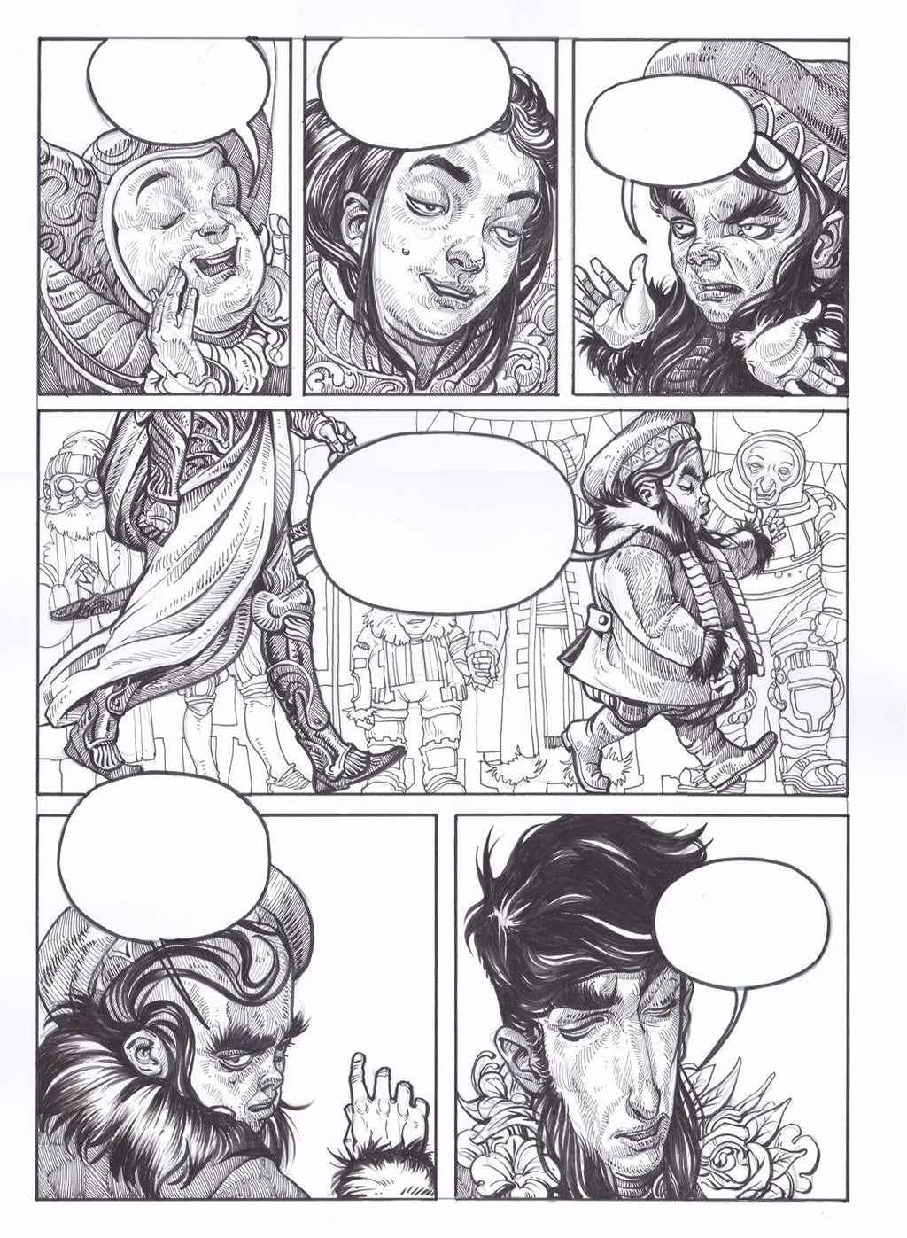Fantasmas de Zalsunda, page VII — original drawing