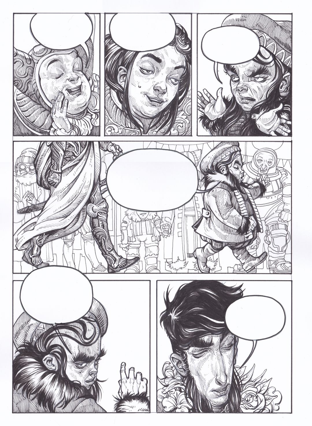 Fantasmas de Zalsunda, page VII — original drawing